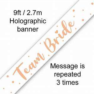 Banner Hen Team Bride Rose Gold Foil