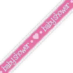Banner Baby Shower Pink Foil