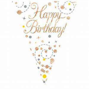 Banner Birthday Fizz Rose Gold Bunting