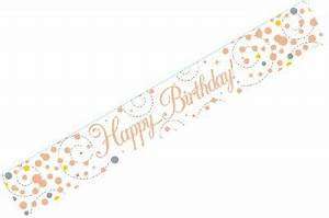 Banner Birthday Fizz Rose Gold Foil