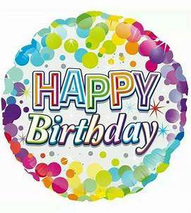 18" Bday Colourful Confetti