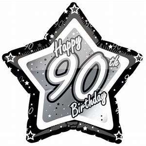 18" .90th Birthday Black Star