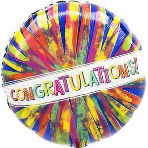 18" Congrats Paint Burst