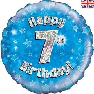 18" ..7th Birthday Blue
