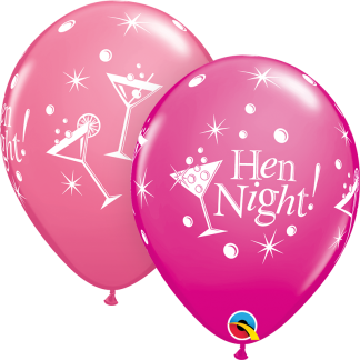 11" Hen Night Bubbly Pink Lt