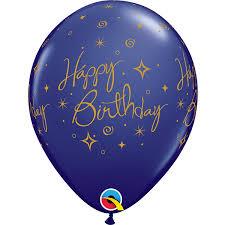 11" Birthday .Blue Navy/Gold